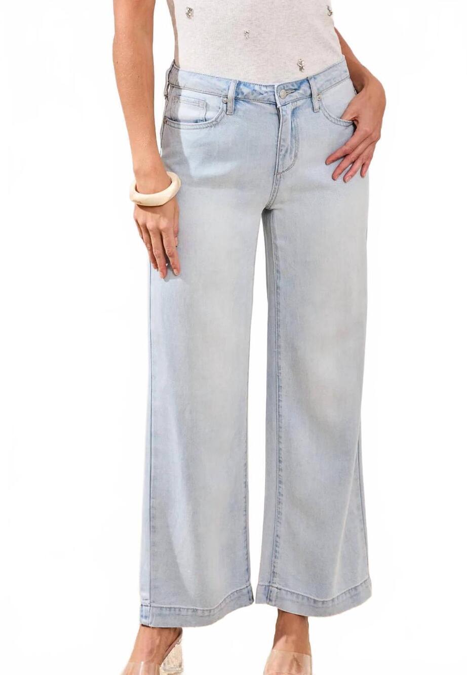 NEW TRIBAL audrey hugging flowy wide leg jeans in bondi beach